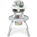 6 in 1 Baby High Chair Infant Activity Center with Height Adjustment-Gray