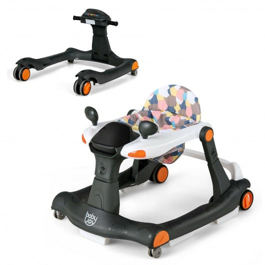 2-in-1 Foldable Activity Push Walker with Adjustable Height