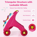 Sit-to-Stand Toddler Learning Walker with Lights and Sounds-Pink
