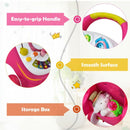 Sit-to-Stand Toddler Learning Walker with Lights and Sounds-Pink