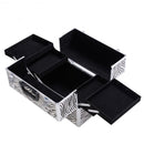 14" x 9" x 10" Aluminum Makeup Case Cosmetic Organizer-Zebra