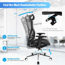 High-Back Mesh Executive Chair with Sliding Seat and Adjustable Lumbar Support