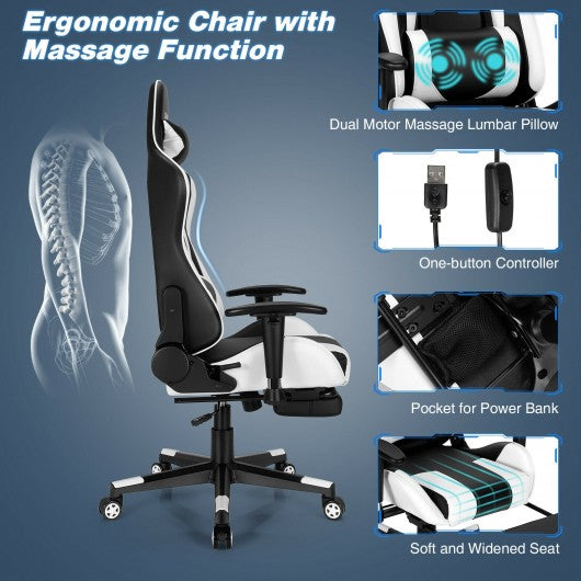 Massage Gaming Chair Recliner Gamer Racing Chair