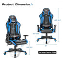 Gaming Chair Adjustable Swivel Racing Style Computer Office Chair-Blue