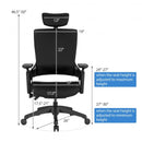 Reclining Computer Desk Chair with 3D Armrests and Headrest