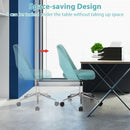 Adjustable Velvet Accent Swivel Vanity Office Chair with Chrome Base-Green