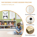 Kids 2-Shelf Bookcase 5-Cube Wood Toy Storage Cabinet Organizer-White