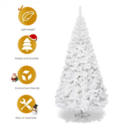 8 ft  White Artificial PVC Christmas Tree with Stand