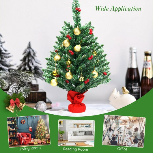 2 Feet Artificial Battery Operated Christmas Tree with LED Lights