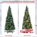5 - 6 - 7.5 Feet Artificial Pencil Christmas Tree with Pine Cones