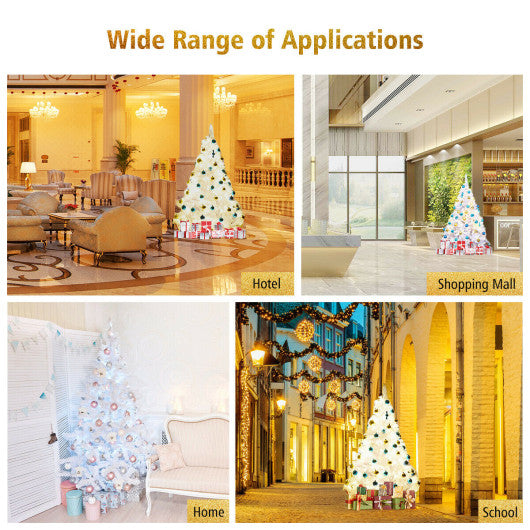 6' - 7.5' - 9' Hinged Artificial Christmas Tree with Metal Stand-6 ft