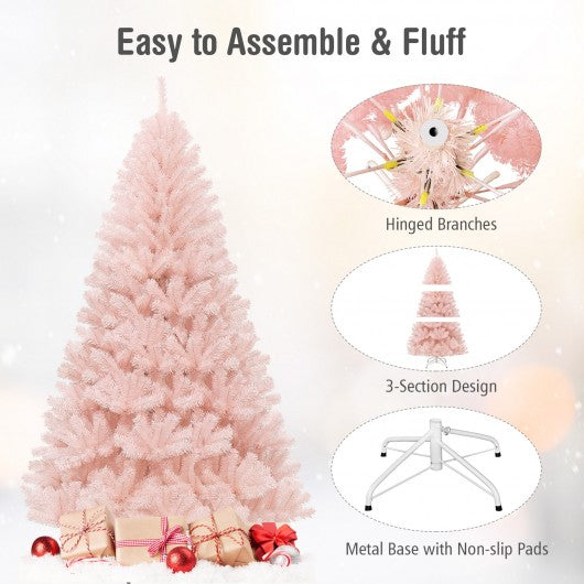 6-7 Feet Artificial Christmas Tree Hinged Full Fir Tree-7 ft