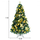 Pre-Lit Artificial Christmas Tree wIth Ornaments and Lights