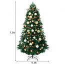 Artificial Christmas Tree with Ornaments and Pre-Lit Lights