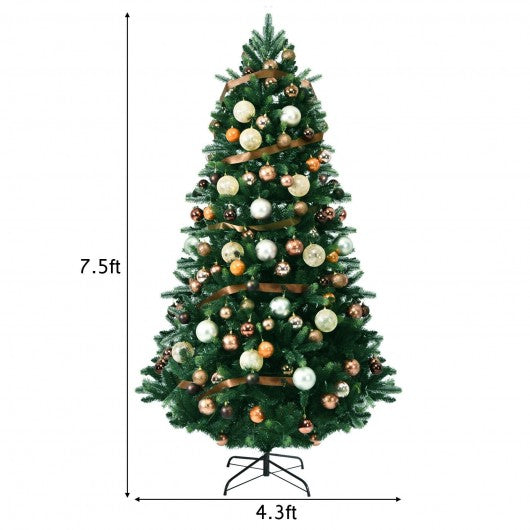Artificial Christmas Tree with Ornaments and Pre-Lit Lights