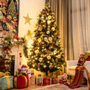 Artificial Christmas Tree with Ornaments and Pre-Lit Lights