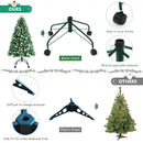 Metal Christmas Tree Stand with Rolling Wheels For Tree Up to 7-9 Ft Tall-7'