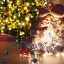 Metal Christmas Tree Stand with Rolling Wheels For Tree Up to 7-9 Ft Tall-7'