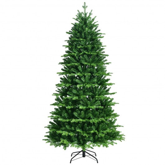 Realistic Pre-Lit Hinged Christmas Tree with Lights and Foot Switch-6 ft