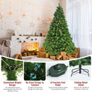 Pre-Lit Hinged Lifelike Lush Artificial Christmas Tree with PVC Tips-7'