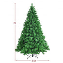 Pre-Lit Hinged Lifelike Lush Artificial Christmas Tree with PVC Tips-7'