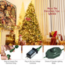 Pre-Lit Hinged Lifelike Lush Artificial Christmas Tree with PVC Tips-9'