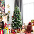 Snow Sprayed Christmas Tree for Holiday Festival Decoration-6 ft