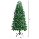 Artificial Christmas Tree with 2 Lighting Colors and 9 Flash Modes-6 ft