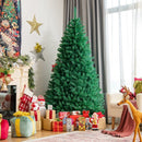 Realistic Glittery Christmas Tree Iridescent Hinged Pine Tree with PVC and PET Leaves