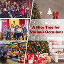 Pre-lit Christmas Hinged Tree with Red Berries and Ornaments-7 ft