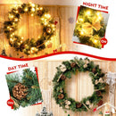 30 Inch Pre-lit Christmas Wreath with Mixed Decorations