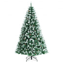 Artificial Snow Flocked Christmas Tree with Pine Cones