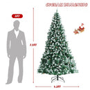 Artificial Snow Flocked Christmas Tree with Pine Cones