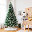 Artificial Snow Flocked Christmas Tree with Pine Cones