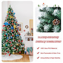 Artificial Snow Flocked Christmas Tree with Pine Cones