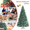 Artificial Snow Flocked Christmas Tree with Pine Cones