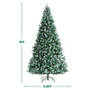 Artificial Snow Flocked Christmas Tree with Pine Cones