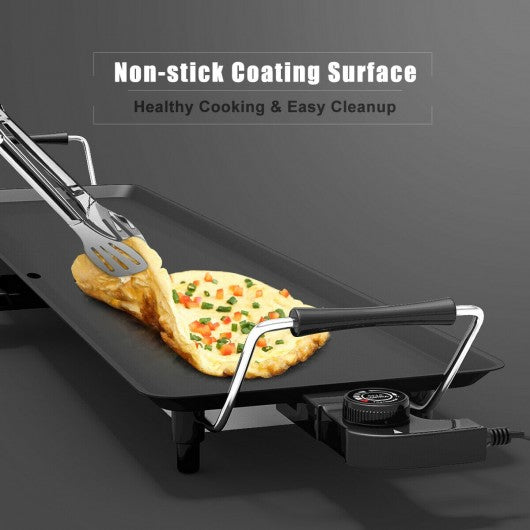 Electric Teppanyaki Table Top Grill Griddle with Adjustable Temperature