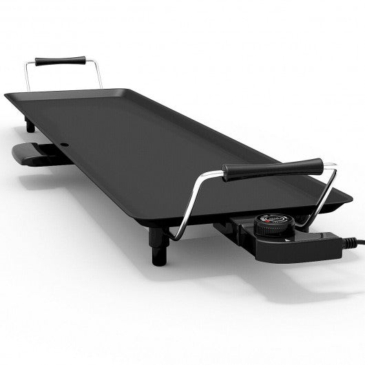 Electric Teppanyaki Table Top Grill Griddle with Adjustable Temperature