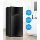 2 Doors Cold-rolled Sheet Compact Refrigerator-Black