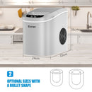 Mini Portable Compact Electric Ice Maker Machine-Silver