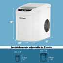 Mini Portable Compact Electric Ice Maker Machine-White