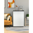 3 Cubic Feet Compact Upright Freezer with Stainless Steel Door