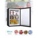 3 Cubic Feet Compact Upright Freezer with Stainless Steel Door