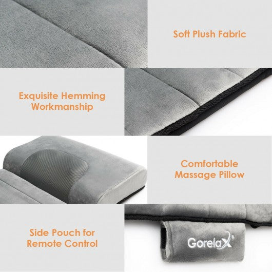 Foldable Full Body Massage Mat with Shiatsu Heated Neck Massager