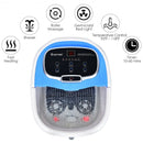 Portable All-In-One Heated Foot Bubble Spa Bath Motorized Massager-Blue