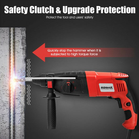 1-2" Electric Rotary Hammer Drill with Bits & Case