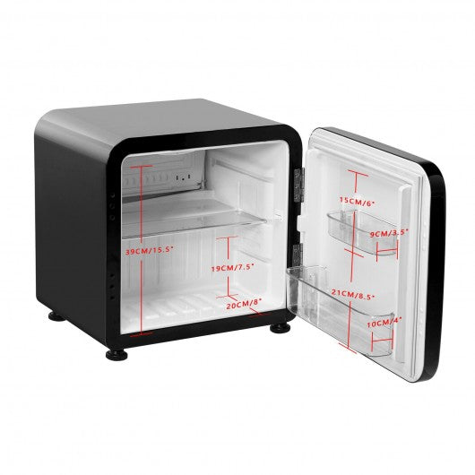1.6 Cubic Feet Compact Refrigerator with Reversible Door-Black
