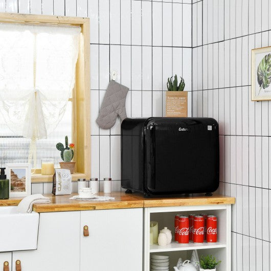 1.6 Cubic Feet Compact Refrigerator with Reversible Door-Black