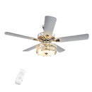 52" Classical Crystal Ceiling Fan Lamp